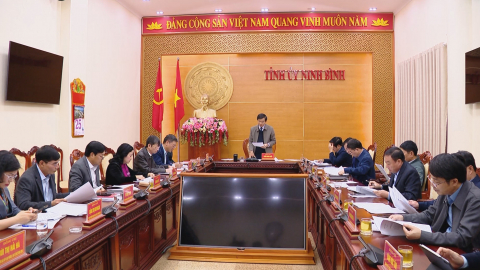 Họp Ban Chỉ đạo của tỉnh Ninh B&igrave;nh về tổng kết thực hiện Nghị quyết số 18-NQ/TW