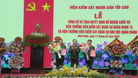 C&ocirc;ng bố Nghị quyết th&agrave;nh lập Viện Kiểm so&aacute;t Qu&acirc;n sự Qu&acirc;n đo&agrave;n 12