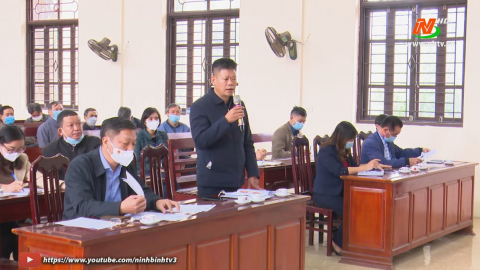 Huyện ủy Kim Sơn giao ban với B&iacute; thư Chi bộ th&ocirc;n, x&oacute;m, khối, tổ d&acirc;n phố