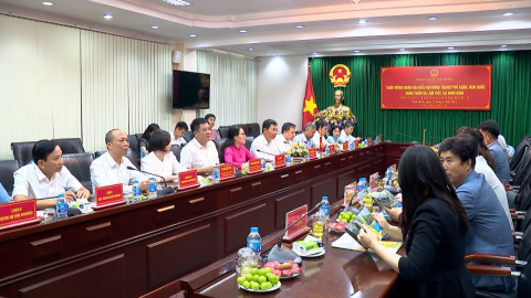 Đo&agrave;n đại biểu Hội đồng th&agrave;nh phố Asan ( H&agrave;n Quốc ) l&agrave;m việc với HĐND tỉnh