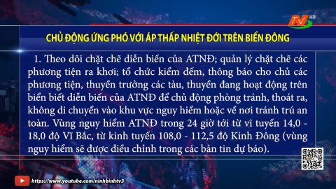 Chủ động ứng ph&oacute; với &Aacute;p thấp nhiệt đới tr&ecirc;n biển Đ&ocirc;ng