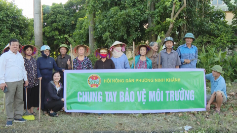 Ninh Kh&aacute;nh huy động sức d&acirc;n tham gia vệ sinh m&ocirc;i trường