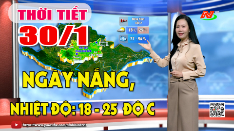 Dự b&aacute;o thời tiết khu vực tỉnh Ninh B&igrave;nh đ&ecirc;m 29, ng&agrave;y 30/1/2026