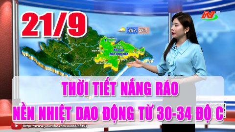 Dự b&aacute;o thời tiết 21/9: Nắng r&aacute;o, nền nhiệt kh&ocirc;ng qu&aacute; cao với mức nhiệt dao động từ 30-34 độ C