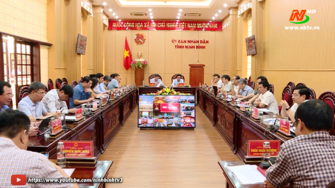 Hội nghị trực tuyến triển khai c&aacute;c biện ph&aacute;p cấp b&aacute;ch khắc phục hậu quả b&atilde;o số 3