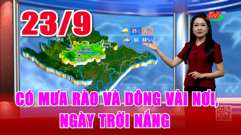 Dự b&aacute;o thời tiết 23/9: M&acirc;y thay đổi, c&oacute; mưa r&agrave;o v&agrave; d&ocirc;ng v&agrave;i nơi, ng&agrave;y trời nắng.