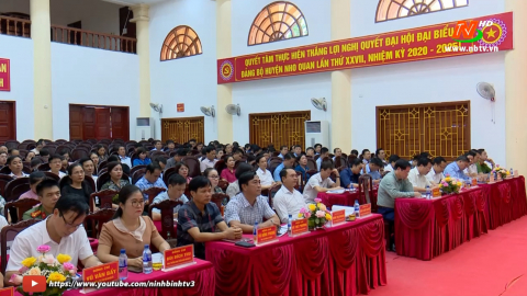 Nho Quan sơ kết giữa nhiệm kỳ thực hiện Nghị quyết Đại hội Đảng bộ huyện