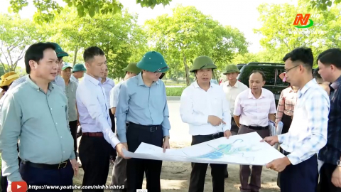 Đồng ch&iacute; B&iacute; thư Tỉnh uỷ khảo s&aacute;t thực địa tại một số địa điểm triển khai c&aacute;c c&ocirc;ng tr&igrave;nh, dự &aacute;n