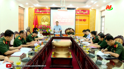 Đảng ủy Qu&acirc;n sự th&agrave;nh phố Tam Điệp ra Nghị quyết l&atilde;nh đạo nhiệm vụ năm 2024