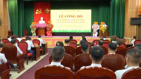 C&ocirc;ng bố quyết định th&agrave;nh lập Chi bộ C&ocirc;ng ty cổ phần Xi măng Long Th&agrave;nh