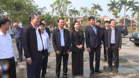 Thường trực Tỉnh ủy l&agrave;m việc với Đảng ủy x&atilde; Quỹ Nhất