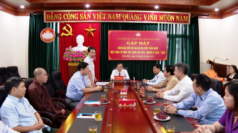 Gặp mặt Đo&agrave;n đại biểu dự Đại hội đại biểu to&agrave;n quốc MTTQ Việt Nam lần thứ X