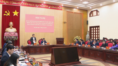 Đo&agrave;n kiểm tra của Bộ Ch&iacute;nh trị th&ocirc;ng qua dự thảo b&aacute;o c&aacute;o kết quả kiểm tra