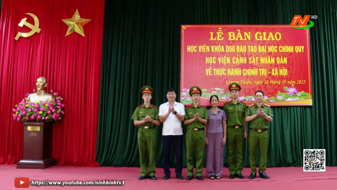 Tiếp nhận học vi&ecirc;n Cảnh s&aacute;t nh&acirc;n d&acirc;n về thực h&agrave;nh tại x&atilde; Quang Thiện
