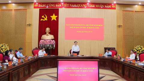 Hội nghị Ban Chấp h&agrave;nh Đảng bộ tỉnh lần thứ 25