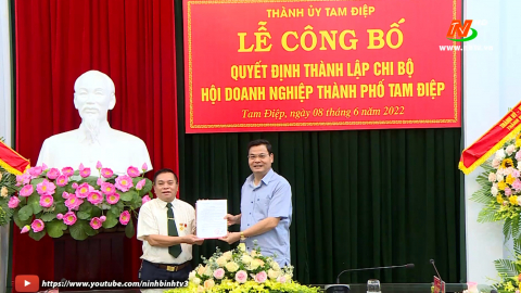 Th&agrave;nh lập Chi bộ Hội Doanh nghiệp Th&agrave;nh phố Tam Điệp