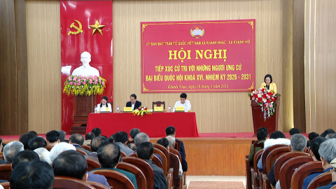 Ph&oacute; Chủ tịch Quốc hội Nguyễn Thị Thanh v&agrave; c&aacute;c ứng cử vi&ecirc;n đại biểu Quốc hội kh&oacute;a XVI tiếp x&uacute;c cử tri c&aacute;c x&atilde; Kh&aacute;nh Nhạc, Kh&aacute;nh Hội