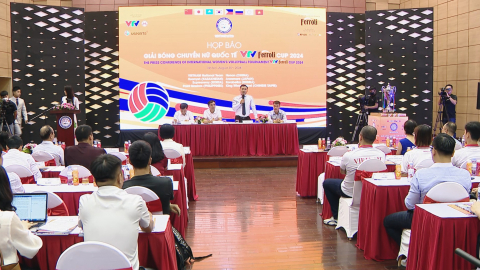 Họp b&aacute;o về Giải b&oacute;ng chuyền nữ quốc tế VTV Ferroli Cup 2024