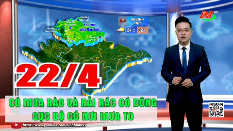  Dự b&aacute;o thời tiết đ&ecirc;m 21, ng&agrave;y 22/4 | C&oacute; mưa r&agrave;o v&agrave; rải r&aacute;c c&oacute; d&ocirc;ng, cục bộ c&oacute; nơi mưa to