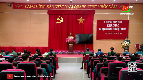 Kim Sơn khai mạc huấn luyện lực lượng d&acirc;n qu&acirc;n năm thứ nhất 2025