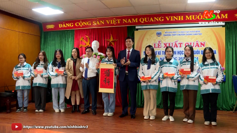 Lễ xuất qu&acirc;n tham dự kỳ thi chọn học sinh giỏi Quốc gia