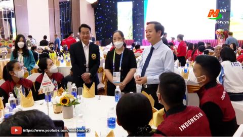 Tiệc chi&ecirc;u đ&atilde;i c&aacute;c đo&agrave;n thi đấu SEA Games 31 tại Ninh B&igrave;nh