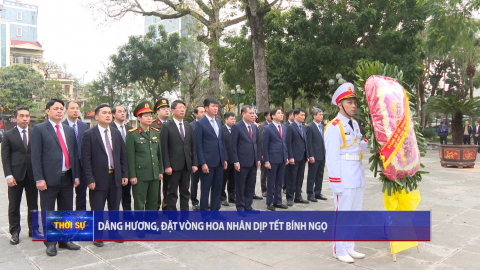 D&acirc;ng hương, đặt v&ograve;ng hoa nh&acirc;n dịp Tết B&iacute;nh Ngọ khu vực Nam Định