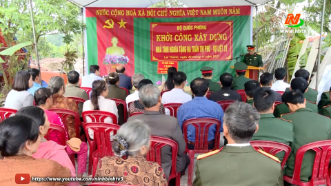 Khởi c&ocirc;ng x&acirc;y dựng Nh&agrave; t&igrave;nh nghĩa tặng vợ liệt sỹ tại x&atilde; Lai Th&agrave;nh, huyện Kim Sơn