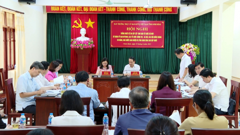 Thống nhất Đề &aacute;n sắp xếp tinh gọn tổ chức, bộ m&aacute;y cơ quan Ủy ban MTTQ Việt Nam tỉnh Ninh B&igrave;nh sau hợp nhất