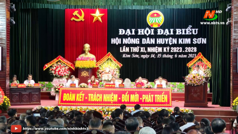 Đại hội đại biểu Hội N&ocirc;ng d&acirc;n huyện Kim Sơn lần thứ XI, nhiệm kỳ 2023 - 2028