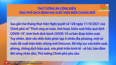 Thủ tướng ra c&ocirc;ng điện ứng ph&oacute; dịch bệnh khi xuất hiện biến chủng mới