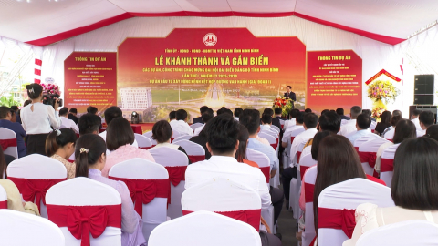 Kh&aacute;nh th&agrave;nh v&agrave; gắn biển c&ocirc;ng tr&igrave;nh Dự &aacute;n X&acirc;y dựng k&ecirc;nh kết hợp đường Vạn Hạnh, Dự &aacute;n đầu tư x&acirc;y dựng tuyến đường bộ ven biển đoạn qua tỉnh Ninh B&igrave;nh