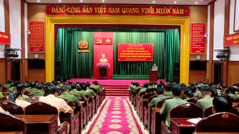 Sơ kết giữa nhiệm kỳ thực hiện nghị quyết Đại hội đại biểu Đảng bộ c&ocirc;ng an tỉnh