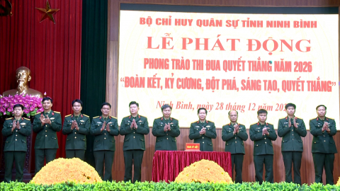 Bộ Chỉ huy Qu&acirc;n sự tỉnh ph&aacute;t động phong tr&agrave;o thi đua Quyết thắng năm 2026