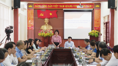 Tham vấn về khả năng gia nhập mạng lưới c&aacute;c th&agrave;nh phố s&aacute;ng tạo của UNESCO tại Ninh B&igrave;nh