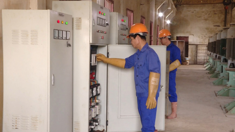 Đồng khởi c&aacute;c trạm bơm ti&ecirc;u &uacute;ng huyện Y&ecirc;n M&ocirc;