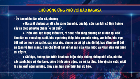 Chủ động ứng ph&oacute; với b&atilde;o RAGASA