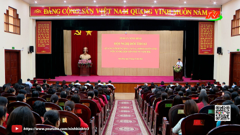Đối thoại với c&aacute;n bộ, hội vi&ecirc;n phụ nữ