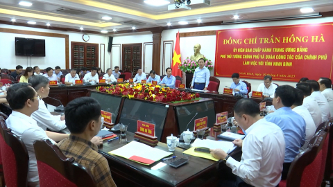  Ph&oacute; Thủ tướng Trần Hồng H&agrave; l&agrave;m việc với tỉnh Ninh B&igrave;nh về c&aacute;c Dự &aacute;n trọng điểm