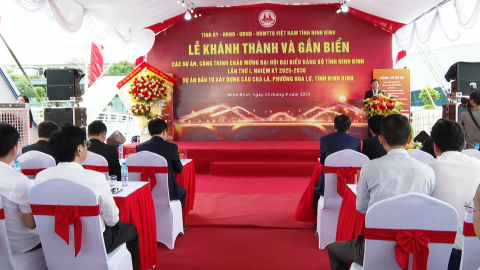 Kh&aacute;nh th&agrave;nh v&agrave; gắn biển c&ocirc;ng tr&igrave;nh cầu Ch&agrave; L&agrave;