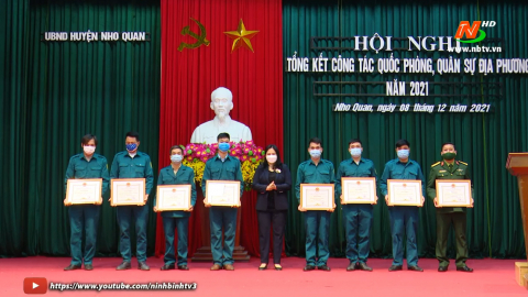 Nho Quan tổng kết c&ocirc;ng t&aacute;c quốc ph&ograve;ng, qu&acirc;n sự địa phương năm 2021
