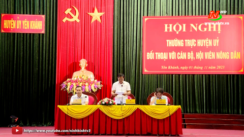 	Thường trực Huyện ủy Y&ecirc;n Kh&aacute;nh đối thoại với c&aacute;n bộ, hội vi&ecirc;n n&ocirc;ng d&acirc;n