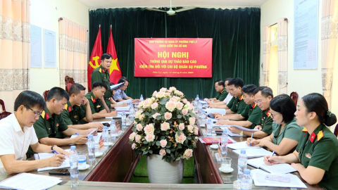 Th&ocirc;ng qua kết luận kiểm tra c&ocirc;ng t&aacute;c l&atilde;nh đạo, chỉ đạo thực hiện nhiệm vụ QP, QS địa phương