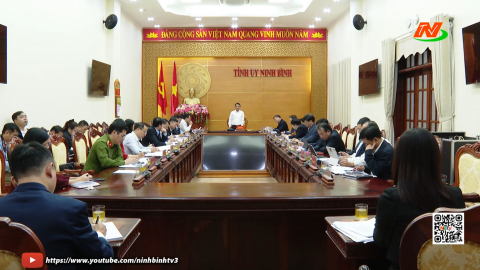 Thường trực Tỉnh ủy nghe b&aacute;o c&aacute;o t&igrave;nh h&igrave;nh thực hiện c&aacute;c Nghị quyết trọng t&acirc;m của Bộ Ch&iacute;nh trị