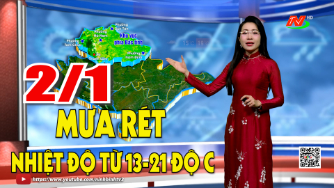 Dự b&aacute;o thời tiết khu vực tỉnh Ninh B&igrave;nh đ&ecirc;m 1, ng&agrave;y 2/1/2026