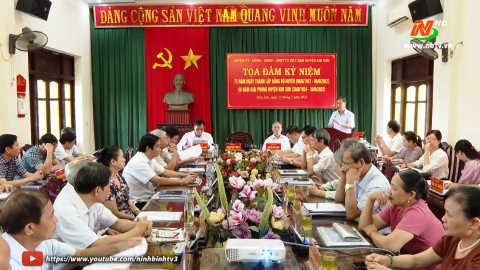 Tọa đ&agrave;m kỷ niệm 75 năm th&agrave;nh lập Đảng bộ huyện v&agrave; 68 năm giải ph&oacute;ng huyện Kim Sơn