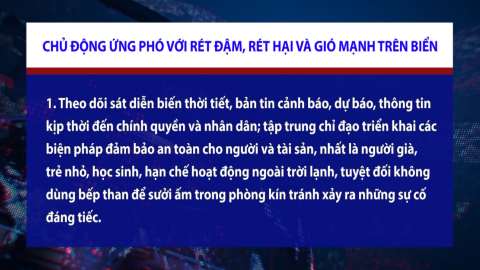 Chủ động ứng ph&oacute; với r&eacute;t đậm, r&eacute;t hại v&agrave; gi&oacute; mạnh tr&ecirc;n biển