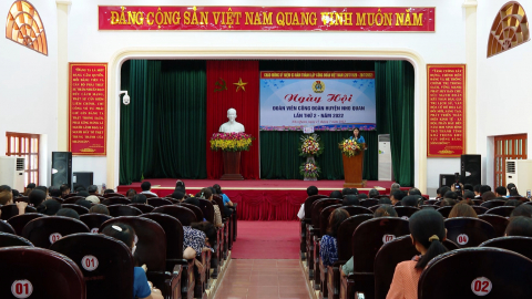 Ng&agrave;y hội đo&agrave;n vi&ecirc;n c&ocirc;ng đo&agrave;n huyện Nho Quan
