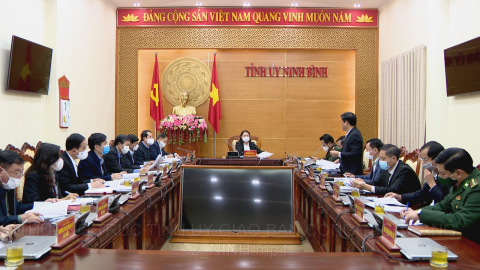Thường trực Tỉnh ủy giao ban c&ocirc;ng t&aacute;c th&aacute;ng 2