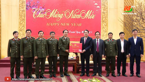 Đồng ch&iacute; Thứ trưởng Bộ C&ocirc;ng an thăm, ch&uacute;c Tết tỉnh Ninh B&igrave;nh